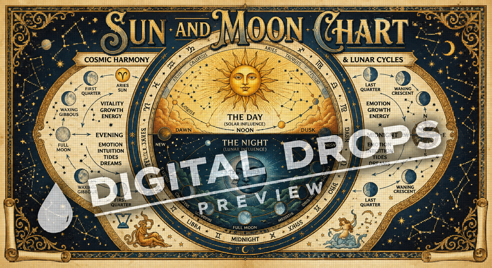 Sun and Moon Wall Chart